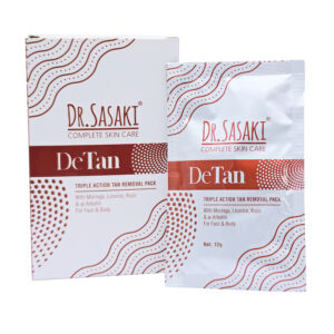 Dr. Sasaki Triple Action De-Tan Removal Kit | Brightening, Exfoliating & Tan Removal Facial Kit for Radiant Skin