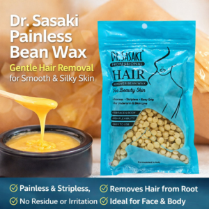 Dr. Sasaki Painless Bean Wax for Hair Removal | Hard Wax Beans for Smooth & Silky Skin | Suitable for Face, Arms & Legs 100g